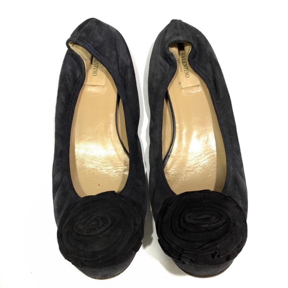 Valentino Women's Black Suede Flats